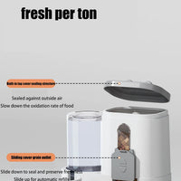 Pet large-capacity feeder integrated automatic water dispenser