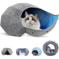 Interactive Soft Cute Shell Foldable Pet Toy Cat Tunnel Cave Tube