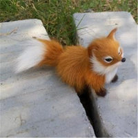 Cute Realistic Stuffed Animal Soft Plush Sitting Fox Model