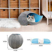 Interactive Soft Cute Shell Foldable Pet Toy Cat Tunnel Cave Tube