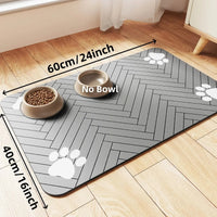 Pet Feeding Mat-Absorbent Pet Placemat Rubber Backing Quick Dry Water Mat