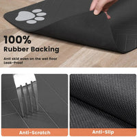 Pet Feeding Mat-Absorbent Pet Placemat Rubber Backing Quick Dry Water Mat