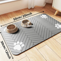 Pet Feeding Mat-Absorbent Pet Placemat Rubber Backing Quick Dry Water Mat