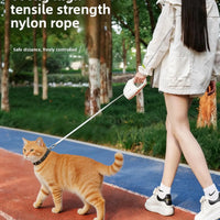 retractable leash for walking cats and dogs, a happy pet leash