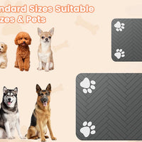 Pet Feeding Mat-Absorbent Pet Placemat Rubber Backing Quick Dry Water Mat