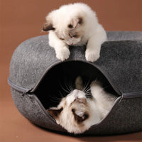 Eco-Friendly Dog House Basket Wool Felt Pet Toy Tunnel