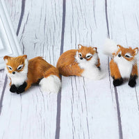Cute Realistic Stuffed Animal Soft Plush Sitting Fox Model