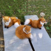 Cute Realistic Stuffed Animal Soft Plush Sitting Fox Model