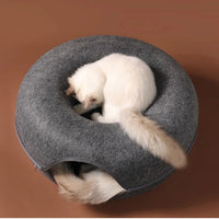 Eco-Friendly Dog House Basket Wool Felt Pet Toy Tunnel