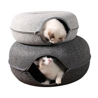 Eco-Friendly Dog House Basket Wool Felt Pet Toy Tunnel