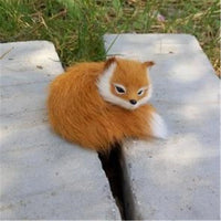 Cute Realistic Stuffed Animal Soft Plush Sitting Fox Model