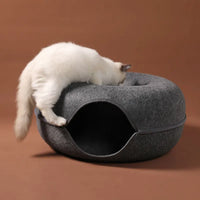 Eco-Friendly Dog House Basket Wool Felt Pet Toy Tunnel