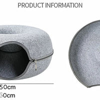 Eco-Friendly Dog House Basket Wool Felt Pet Toy Tunnel