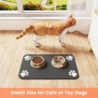 Pet Feeding Mat-Absorbent Pet Placemat Rubber Backing Quick Dry Water Mat