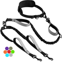 Pet Leash: Explosion-Proof Short Elastic Buffer, One-Hand Dual-Walking for All Dogs