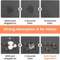 Pet Feeding Mat-Absorbent Pet Placemat Rubber Backing Quick Dry Water Mat