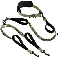 Pet Leash: Explosion-Proof Short Elastic Buffer, One-Hand Dual-Walking for All Dogs