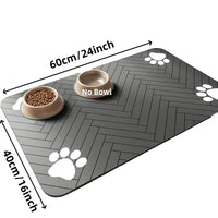 Pet Feeding Mat-Absorbent Pet Placemat Rubber Backing Quick Dry Water Mat