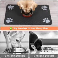 Pet Feeding Mat-Absorbent Pet Placemat Rubber Backing Quick Dry Water Mat