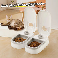 Pet Automatic Feeder Timed Quantification Separate Bowls