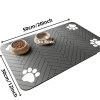 Pet Feeding Mat-Absorbent Pet Placemat Rubber Backing Quick Dry Water Mat