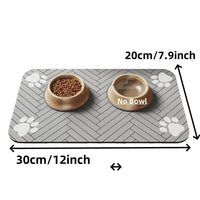 Pet Feeding Mat-Absorbent Pet Placemat Rubber Backing Quick Dry Water Mat