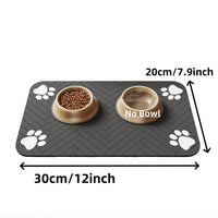 Pet Feeding Mat-Absorbent Pet Placemat Rubber Backing Quick Dry Water Mat