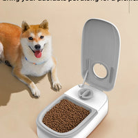 Pet Automatic Feeder Timed Quantification Separate Bowls